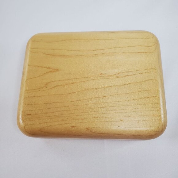 VTG Laz-Art Laser Etched Handcrafted Wood Lidded Jewelry Box Trinket Geese - Picture 12 of 12